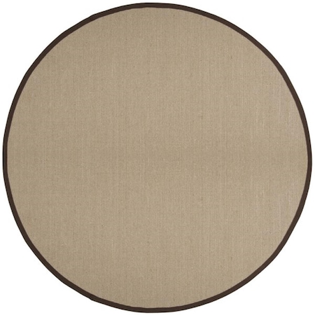 Safavieh Natural Fiber Round Area Rug; Sage & Brown - 6 x 6 ft. NF131F-6R